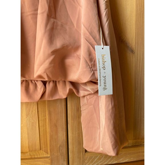 🧺Bishop + Young | NWT Boho Bubble Sleeve Top in Dusty Pink | Medium - Picture 4 of 7